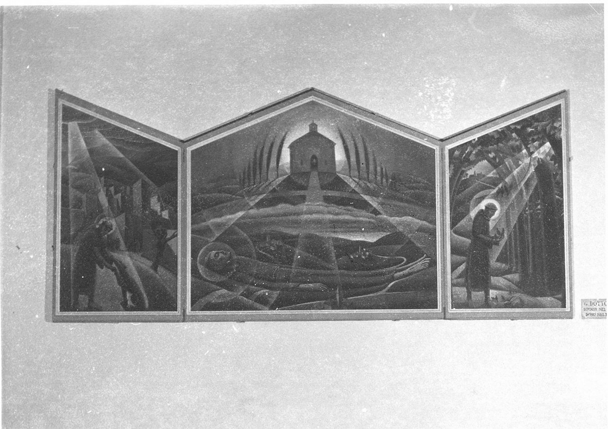 apoteosi della Porziuncola (trittico, opera isolata) di Dottori Gerardo (attribuito) (sec. XX)