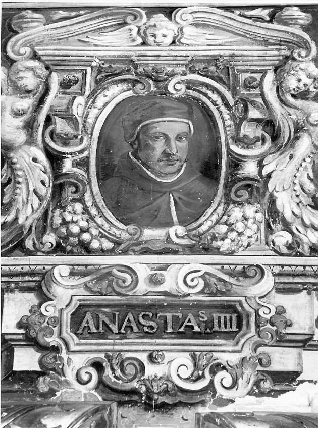 Il Pontefice Anastasio IV, ritratto di ecclesiastico (dipinto, elemento d'insieme) di Bandiera Benedetto (attribuito) (secc. XVI/ XVII)