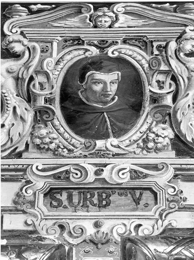 Il Pontefice Urbano V, ritratto di ecclesiastico (dipinto, elemento d'insieme) di Bandiera Benedetto (attribuito) (secc. XVI/ XVII)