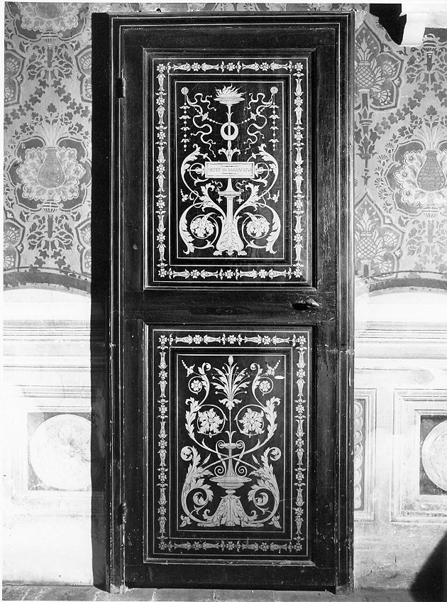 porta - ad un battente, opera isolata di Bruschi Domenico (attribuito) (seconda metà sec. XIX)