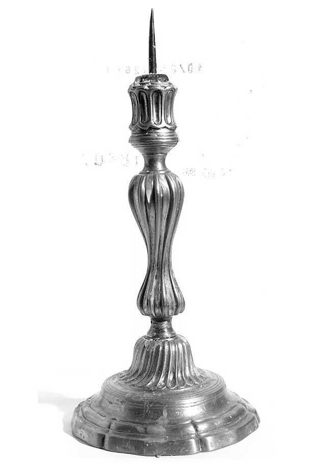 candeliere, serie - bottega umbra (sec. XVIII)