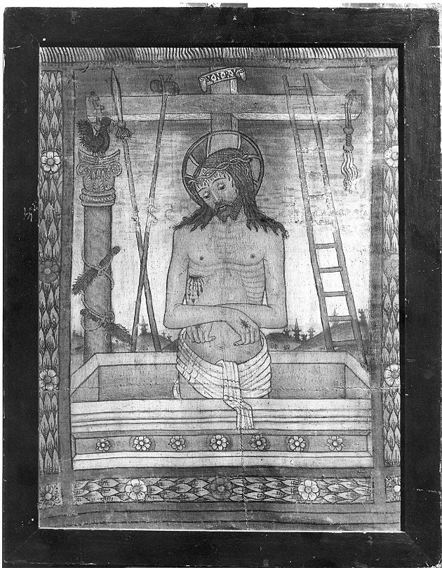 Pietà con Arma Crucis, Pietà (dipinto, opera isolata) - ambito Italia centrale (sec. XVII)