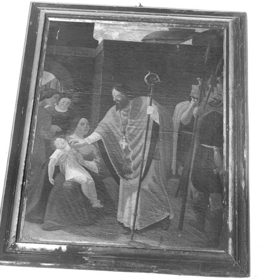 San Biagio guarisce un fanciullo (dipinto, opera isolata) - ambito Italia centrale (sec. XIX)