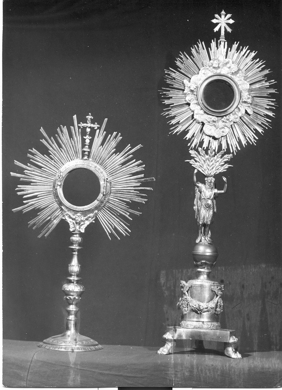 ostensorio - a raggiera, opera isolata - bottega Italia centrale (sec. XVIII)