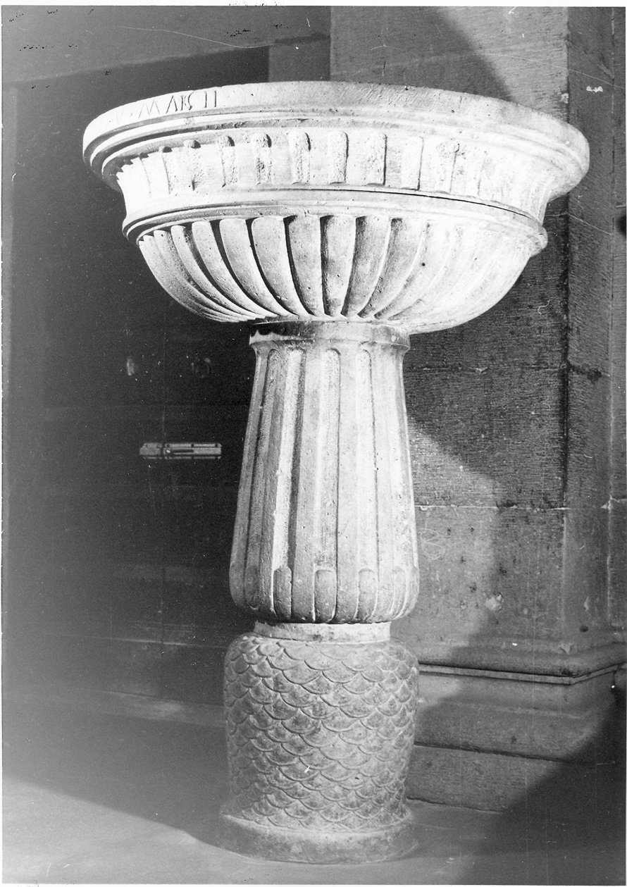 fonte battesimale - a fusto, opera isolata - bottega italiana (sec. XV)