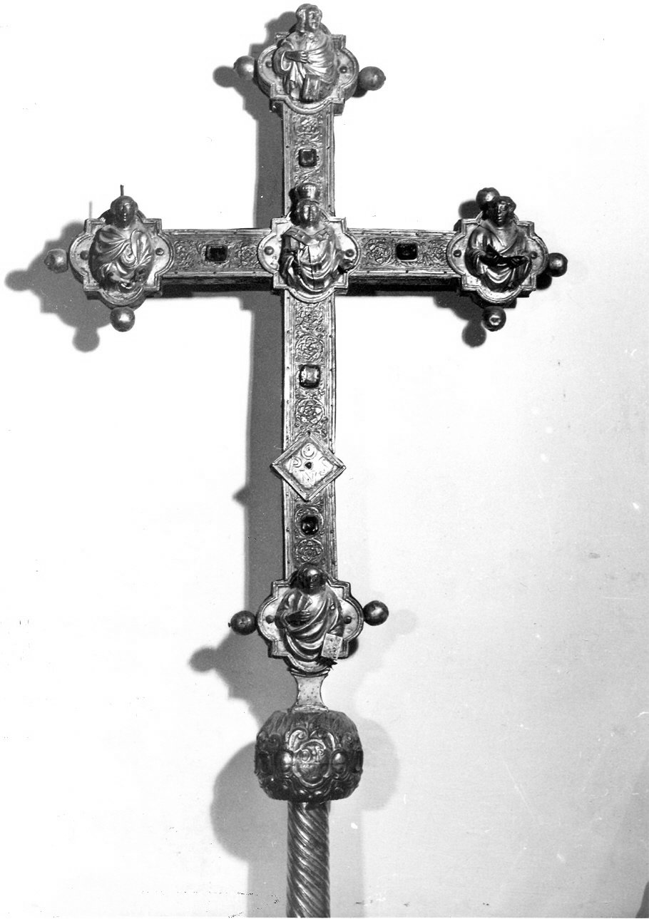 croce processionale, opera isolata - bottega Italia centrale (sec. XV)