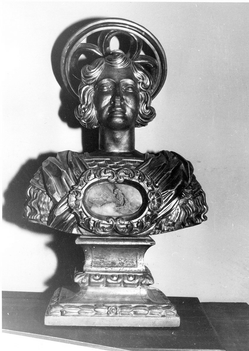 reliquiario - a busto, opera isolata - bottega umbra (sec. XIX)