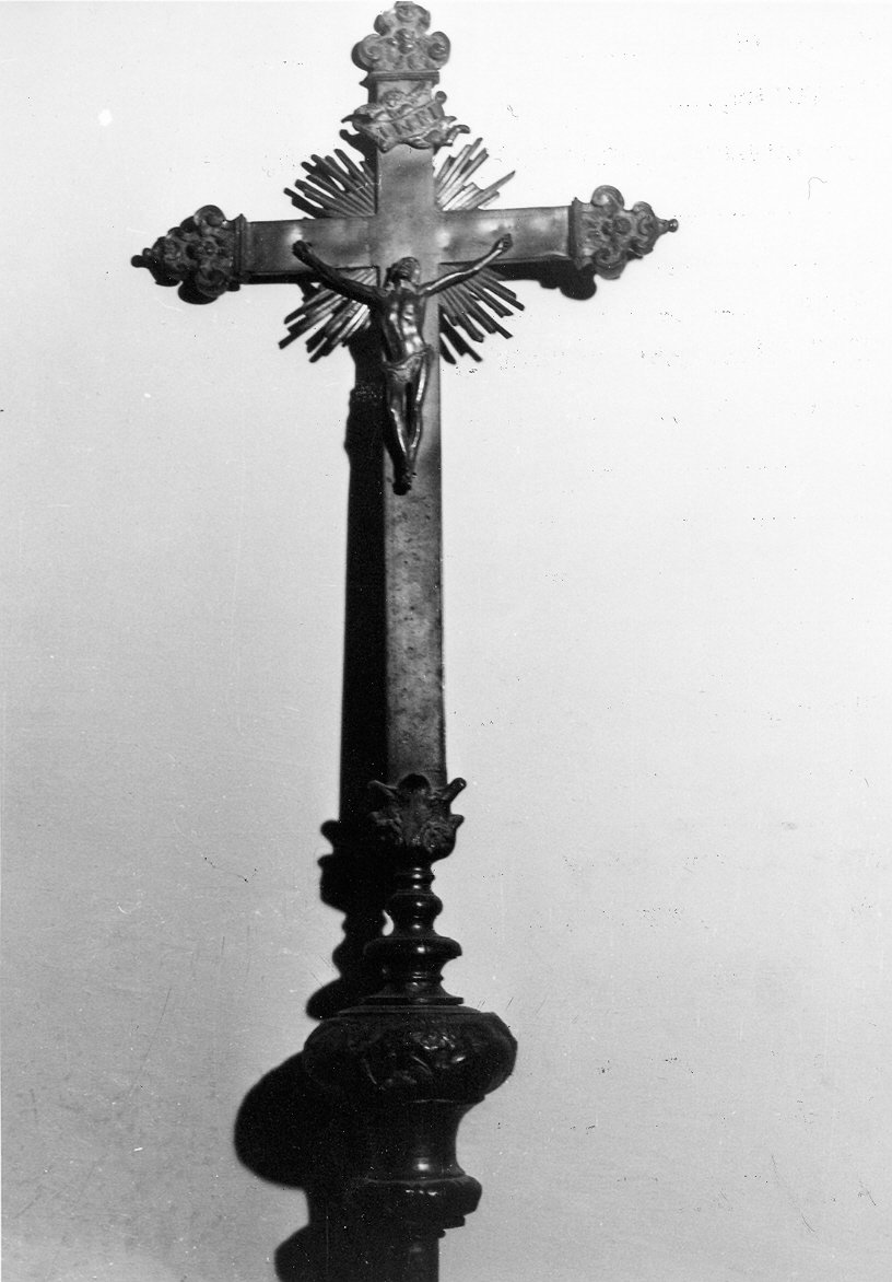 croce processionale, opera isolata - bottega umbra (sec. XVIII)