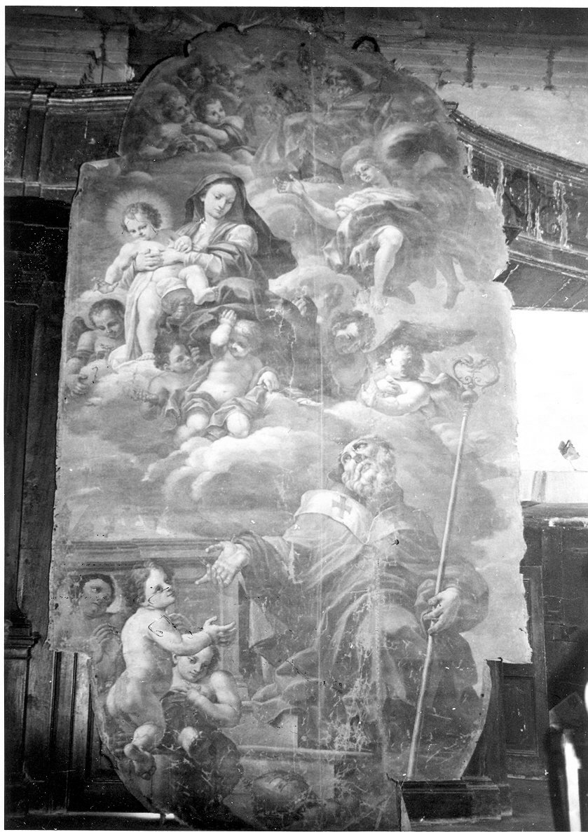 Madonna con Bambino tra angeli e Santi (dipinto, opera isolata) - ambito Italia centrale (sec. XVIII)