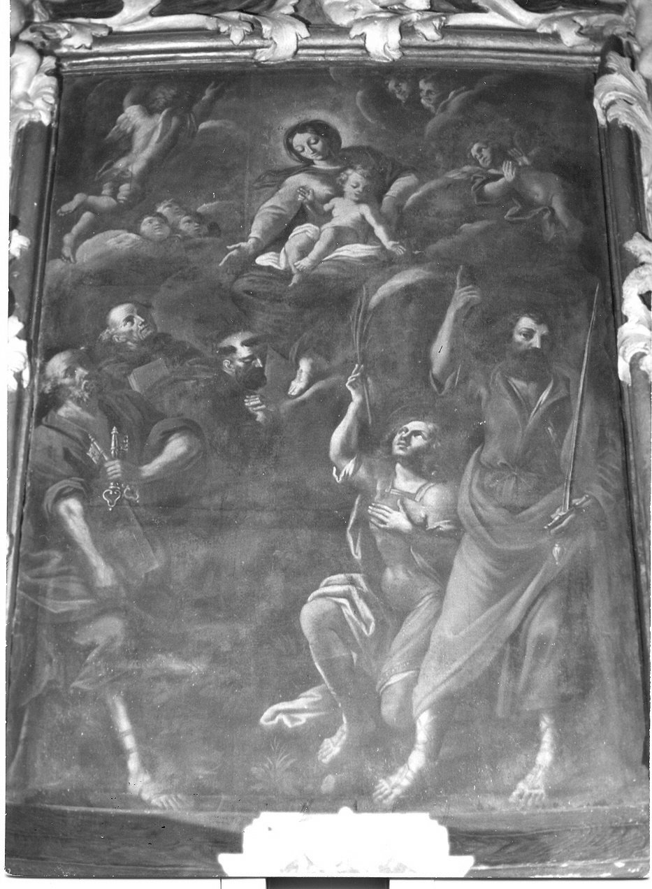 Madonna con Bambino e Santi (dipinto, opera isolata) - ambito Italia centrale (sec. XVII)