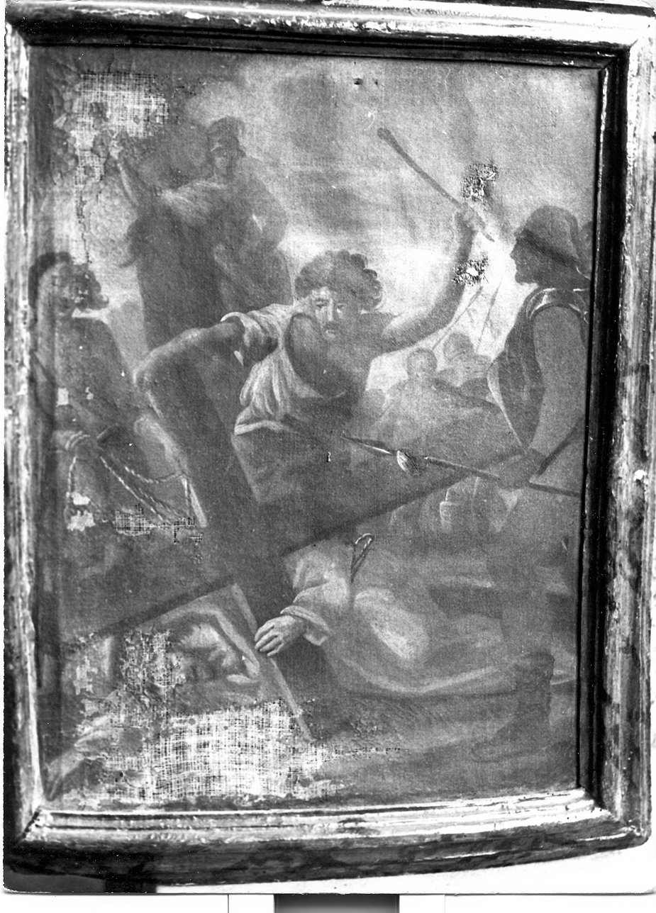 stazione IX: Gesù cade sotto la croce la terza volta (dipinto, elemento d'insieme) - ambito Italia centrale (sec. XVII)