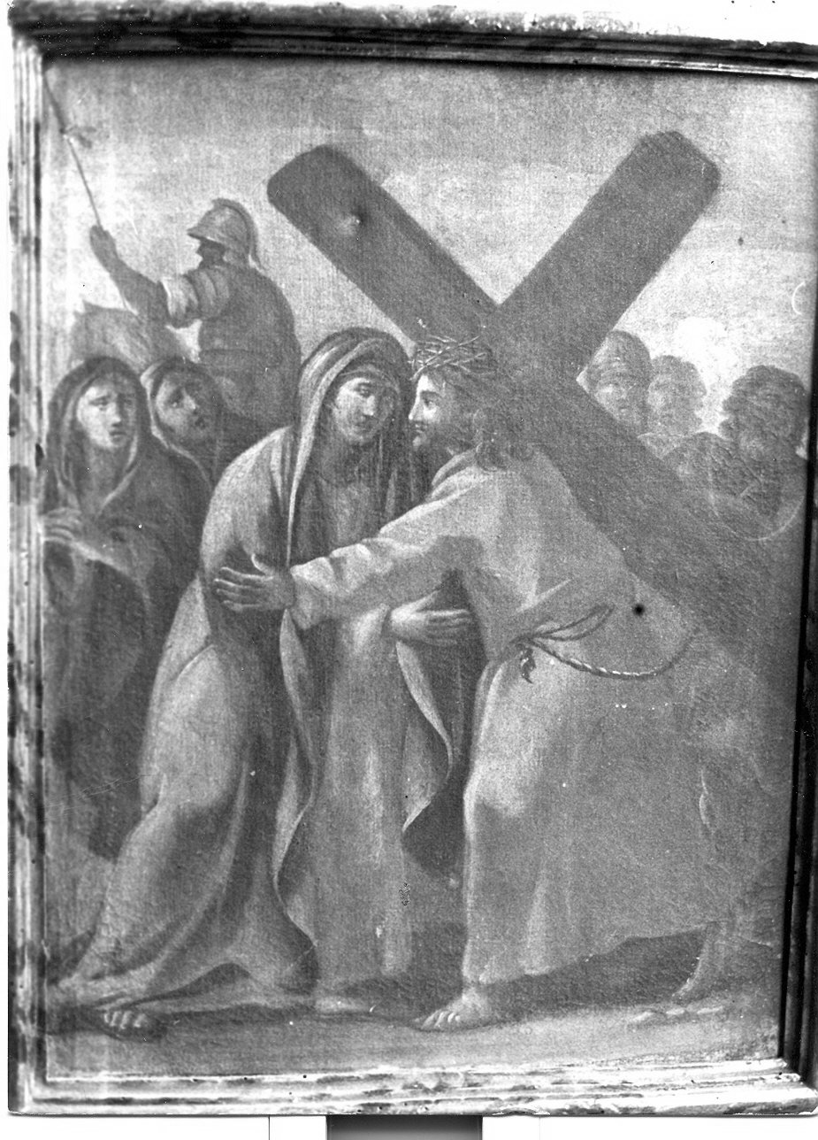 stazione IV: Gesù incontra la Madonna (dipinto, elemento d'insieme) - ambito Italia centrale (sec. XVII)
