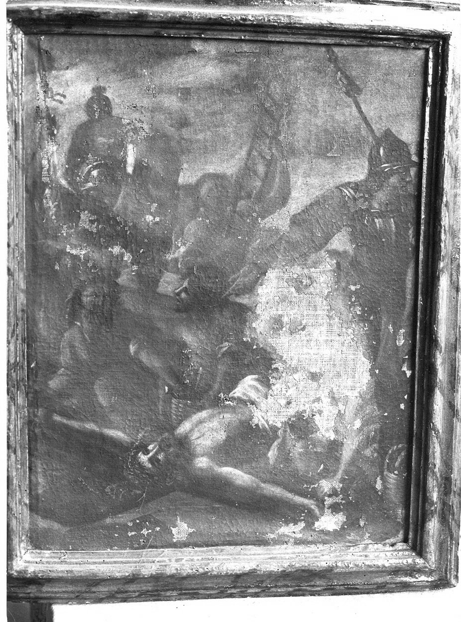 stazione XI: Gesù inchiodato alla croce (dipinto, elemento d'insieme) - ambito Italia centrale (sec. XVII)