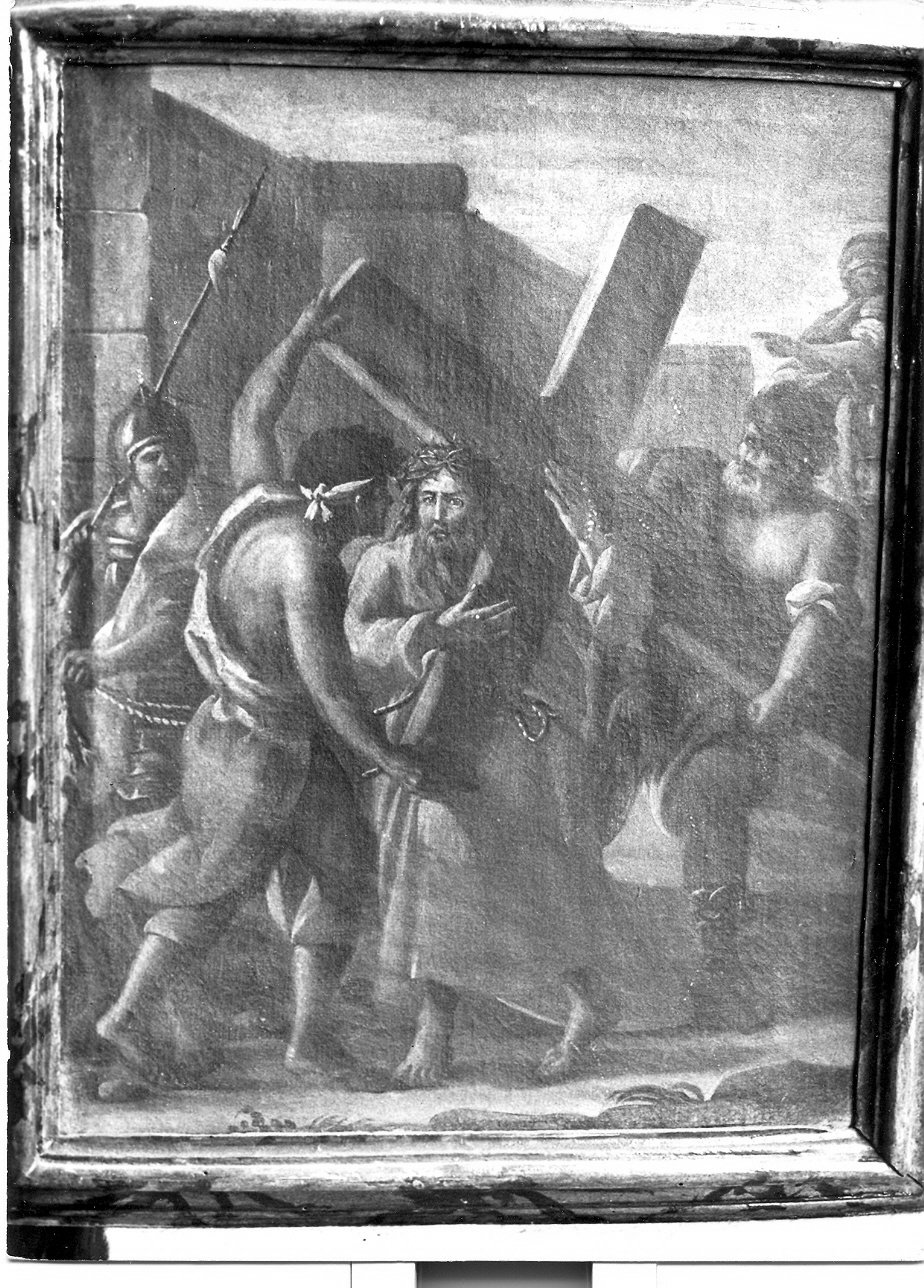 stazione II: Gesù caricato della croce (dipinto, elemento d'insieme) - ambito Italia centrale (sec. XVII)