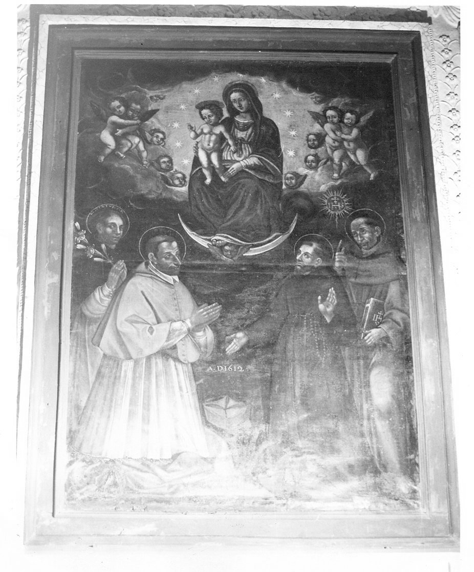 Madonna con Bambino e Santi (dipinto, opera isolata) - ambito Italia centrale (sec. XVII)