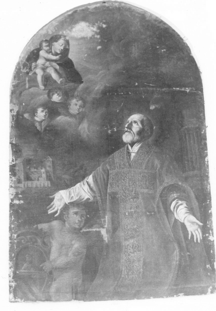 San Filippo Neri (dipinto, opera isolata) di Rosa Francesco (attribuito) (sec. XVII)