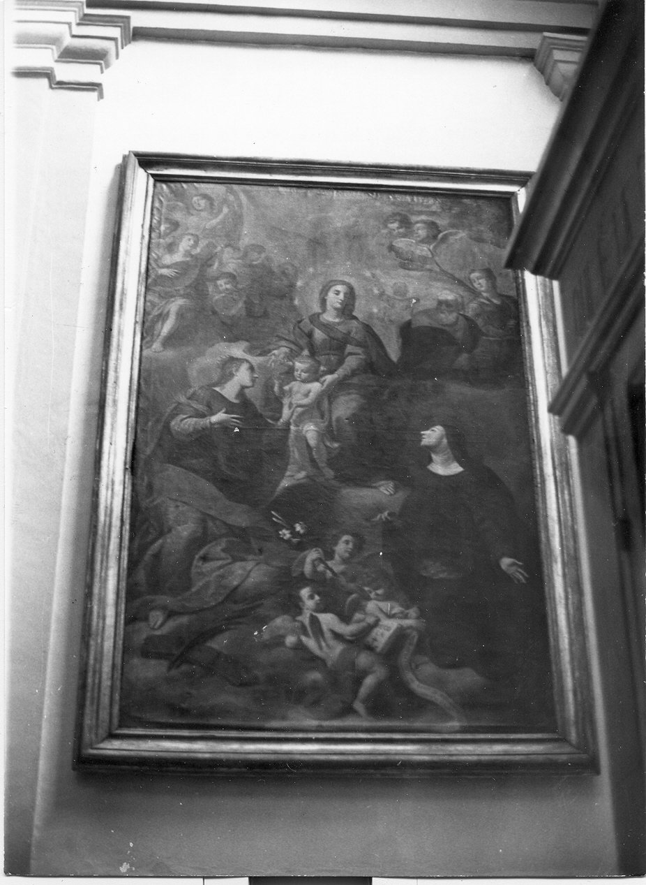 Madonna in trono con Bambino e Santi (dipinto, opera isolata) - ambito Italia centrale (sec. XVII)