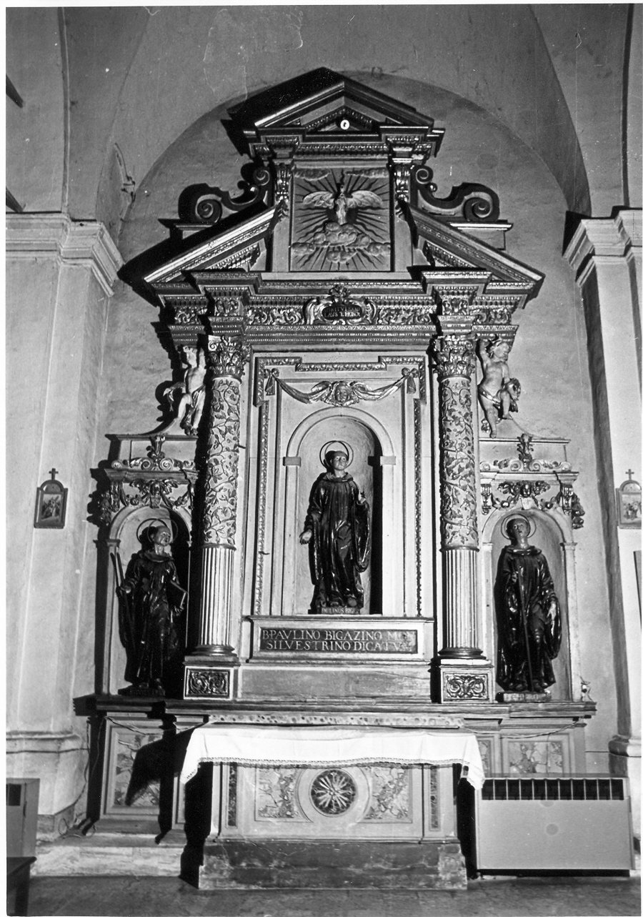 altare - a edicola, insieme di Scaglia Leonardo (attribuito) (metà sec. XVI)