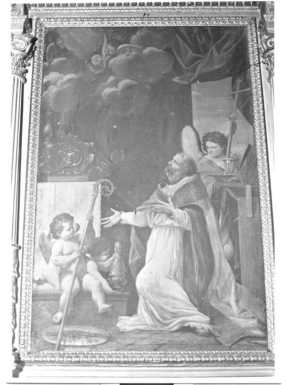 Santo vescovo (dipinto, elemento d'insieme) - ambito umbro (prima metà sec. XVII)