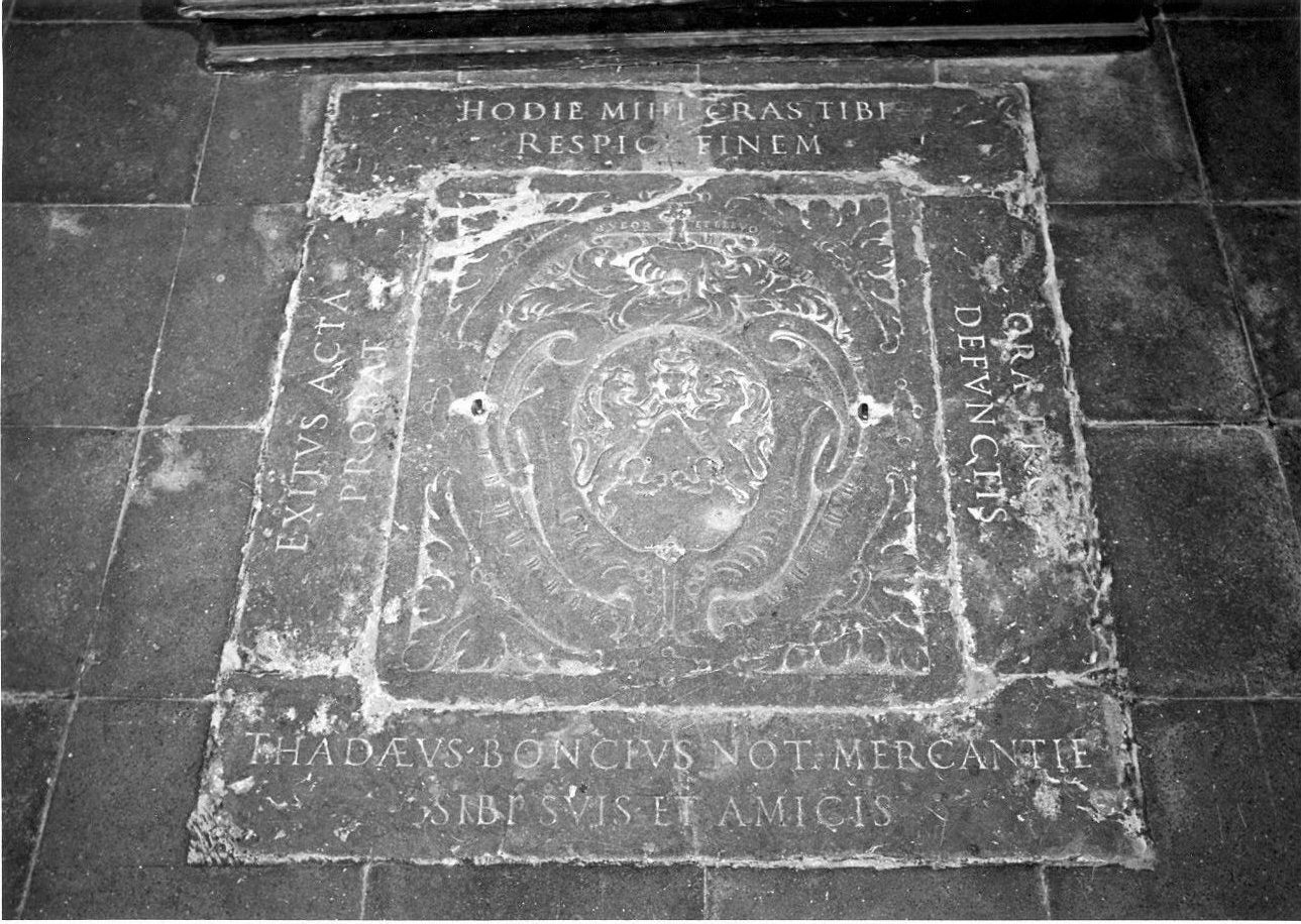 lapide tombale, opera isolata - bottega umbra (sec. XVII)