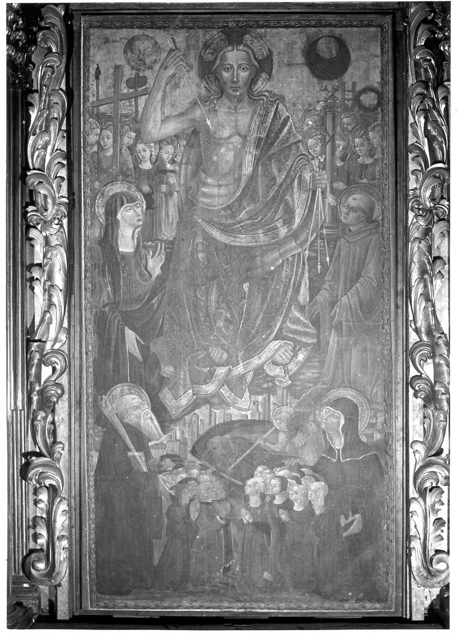 Cristo giudice (stendardo, elemento d'insieme) di Bonfigli Benedetto (attribuito) (sec. XV)