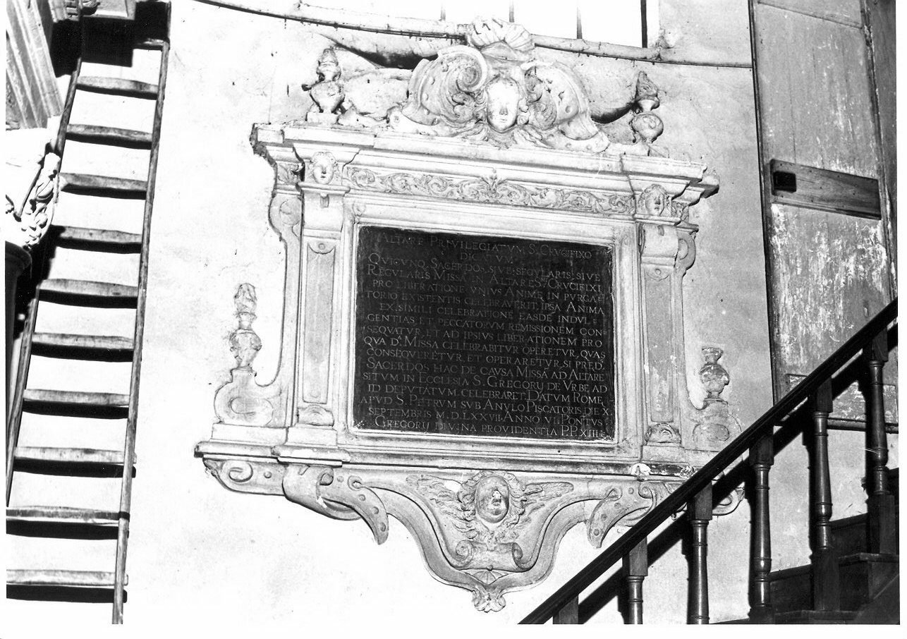 lapide commemorativa, opera isolata - bottega umbra (prima metà sec. XVII)