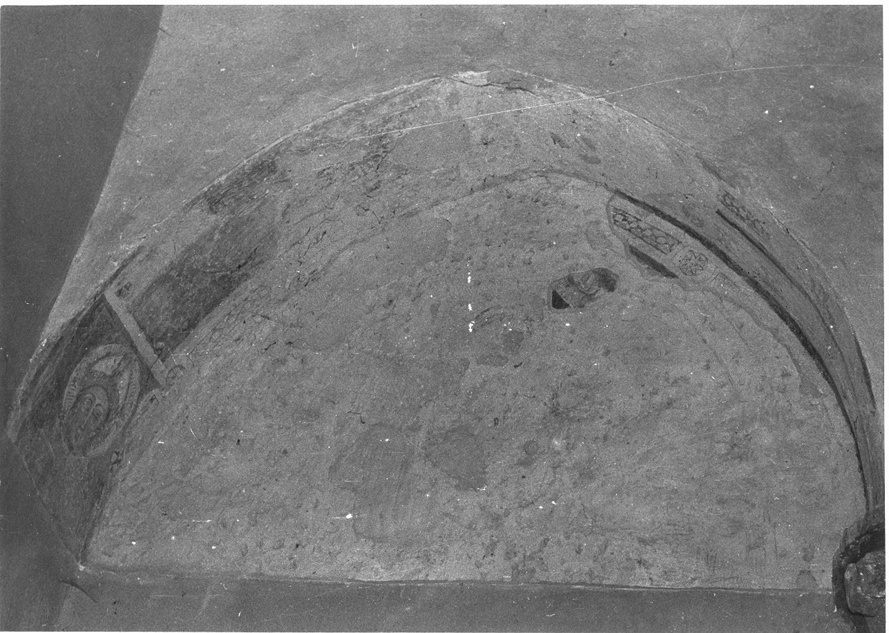 Santo vescovo (dipinto, frammento) - ambito Italia centrale (metà sec. XIV)