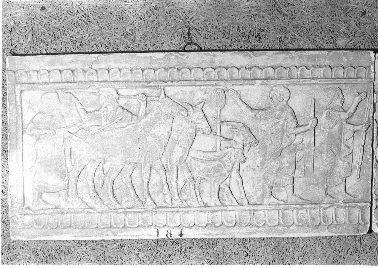 rilievo, elemento d'insieme - bottega umbra (prima metà sec. XIX)