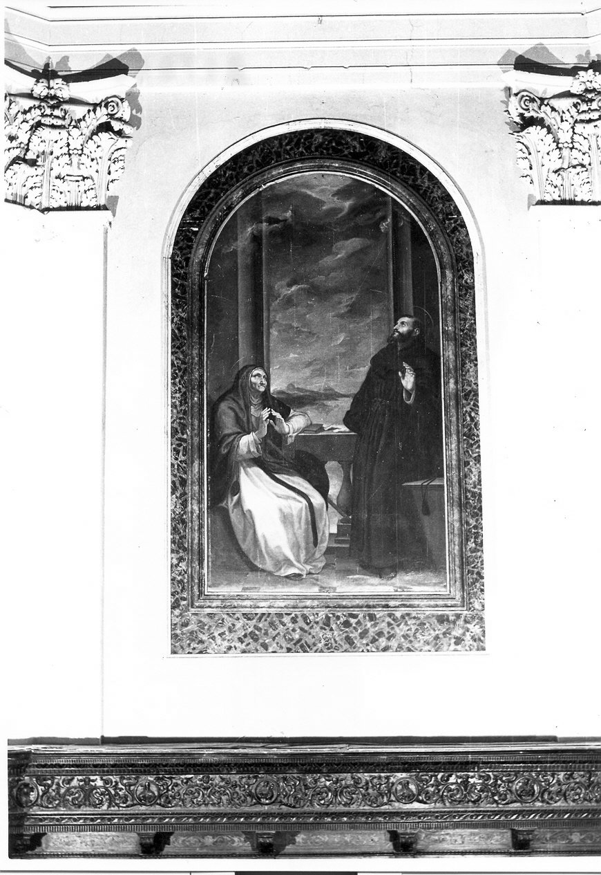 Sant'Agostino e Santa Monica, Sant'Agostino (dipinto, opera isolata) di Barbieri Giovan Francesco detto Guercino (bottega) (sec. XVII)