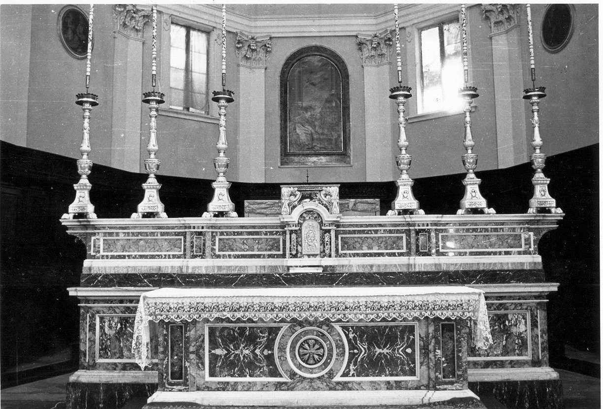 altare maggiore, opera isolata di Ricci Sebastiano (attribuito) (secc. XVIII/ XIX)