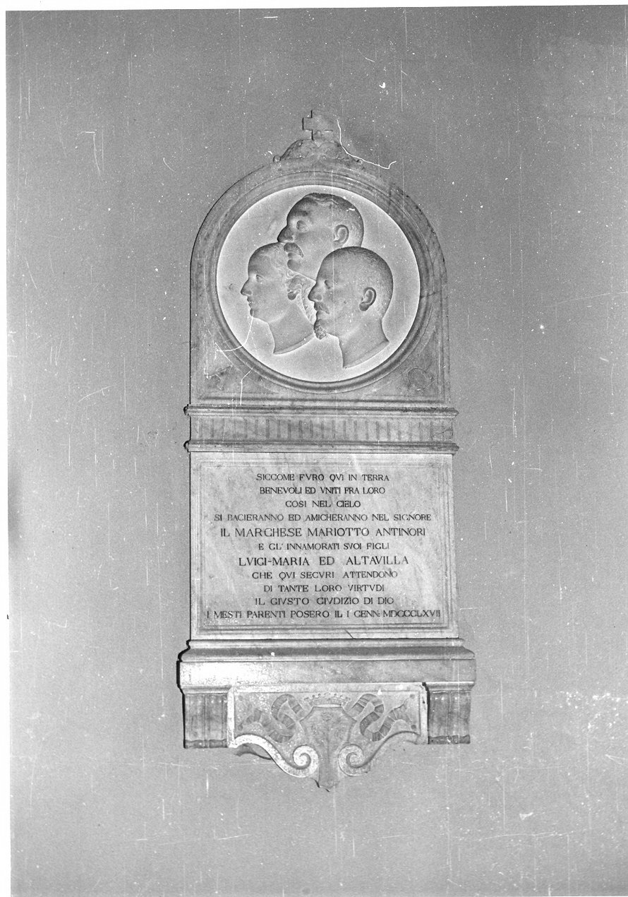 monumento funebre, opera isolata - bottega umbra (sec. XIX)