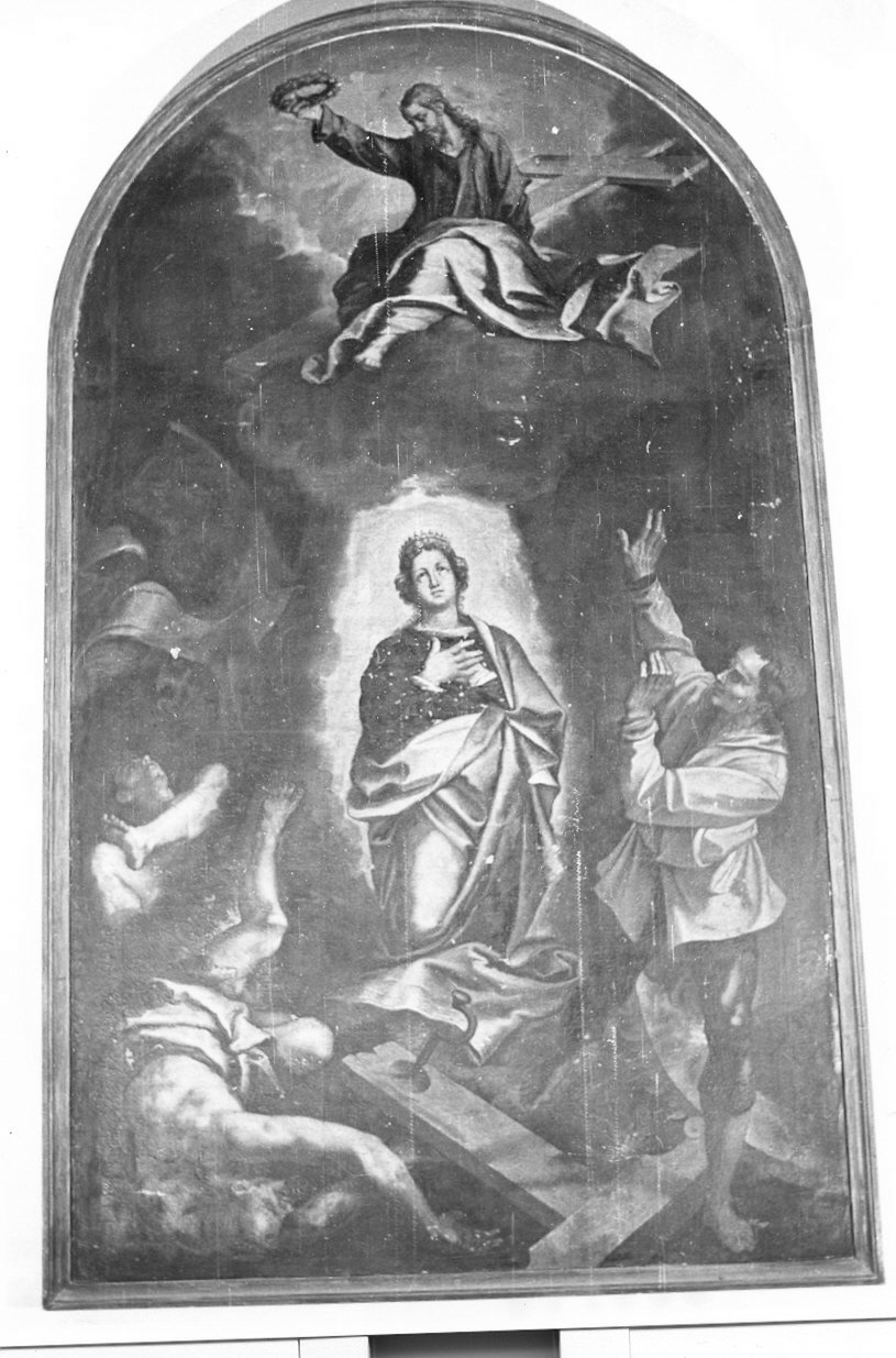 martirio di Santa Caterina d'Alessandria (dipinto, opera isolata) di Arrigo Fiammingo (attribuito) (sec. XVI)