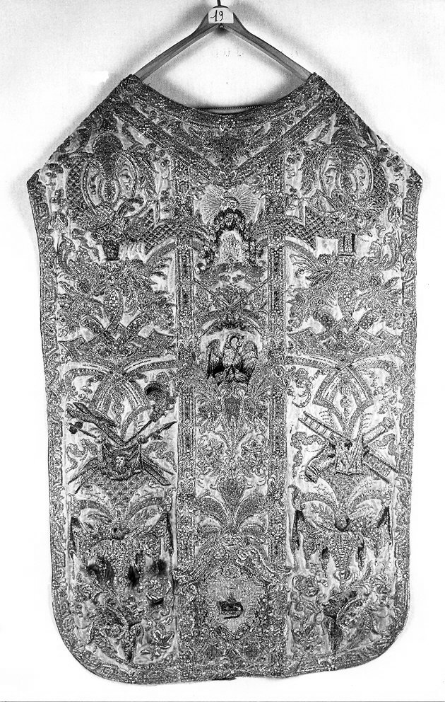 paramento liturgico, elemento d'insieme - manifattura romana (prima metà sec. XVII)