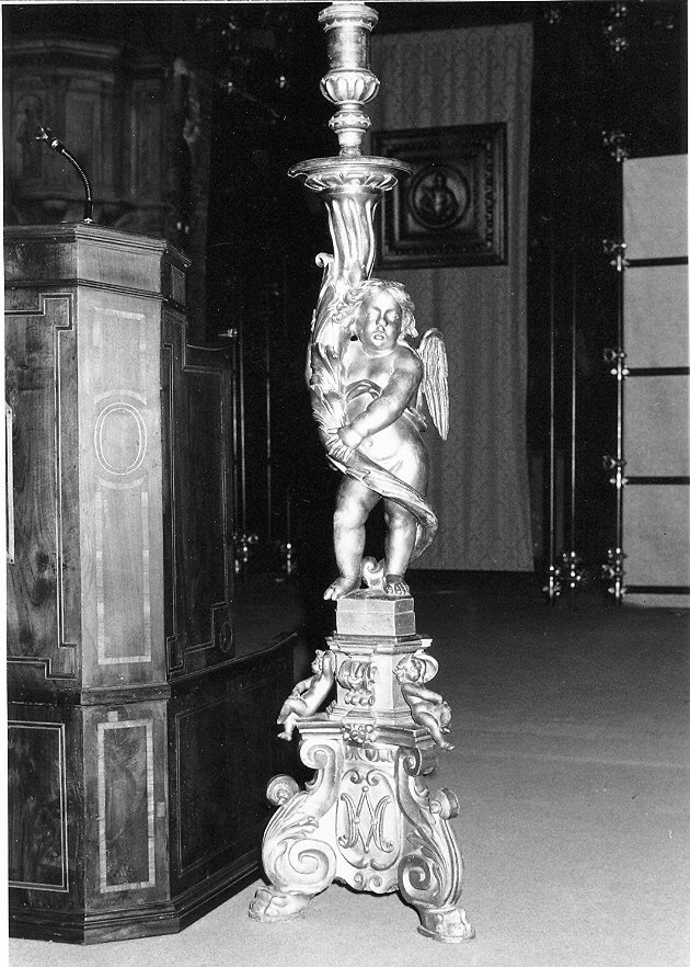candelabro, opera isolata - bottega umbra (fine sec. XVIII)