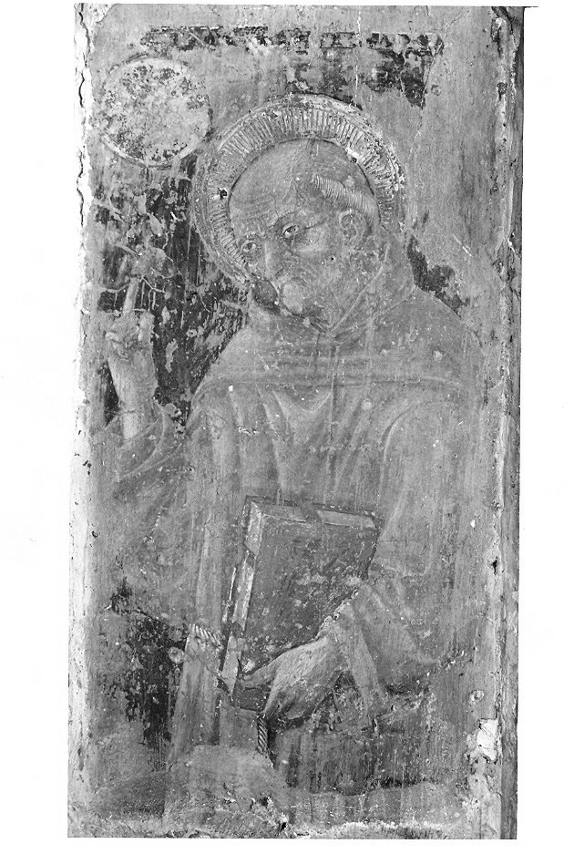 San Bernardino da Feltre (dipinto, opera isolata) di Bonfigli Benedetto (cerchia) (sec. XV)