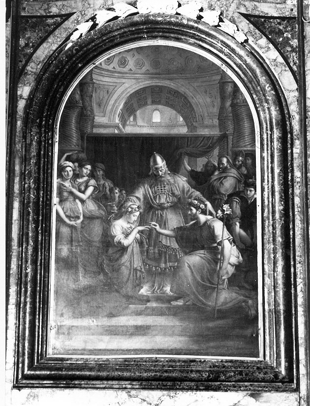 Sposalizio di Maria Vergine (dipinto, elemento d'insieme) di Wicar Jean detto Baptiste (attribuito) (sec. XIX)