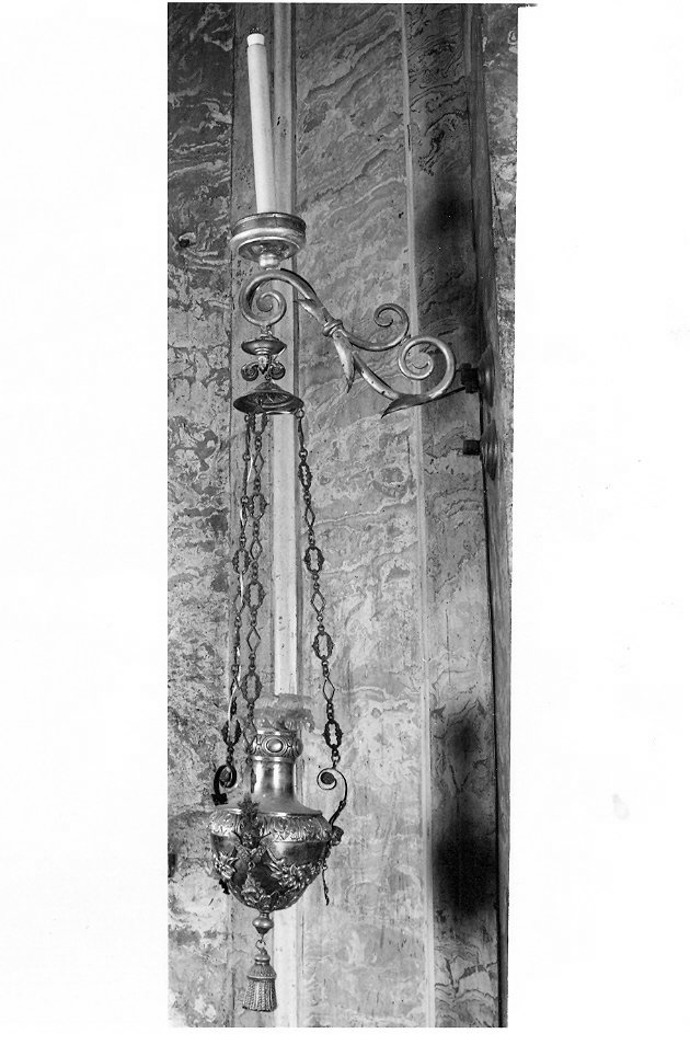 lampada da chiesa, opera isolata - bottega Italia centrale (sec. XIX)