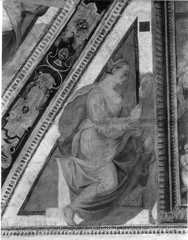 Prudenza (dipinto, elemento d'insieme) - ambito Italia centrale (seconda metà sec. XVI)