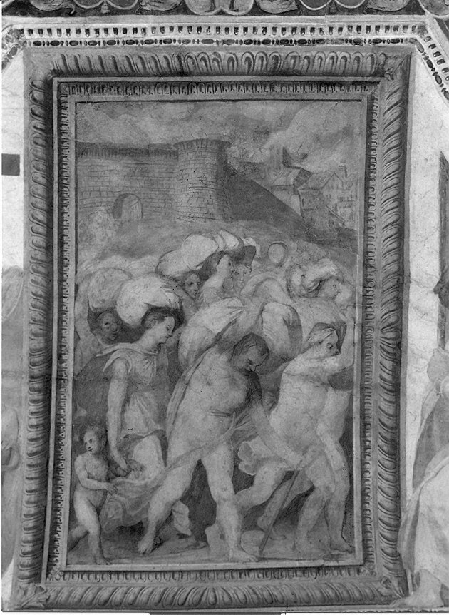 esodo degli ebrei dall'Egitto (dipinto, elemento d'insieme) - ambito Italia centrale (sec. XVI)