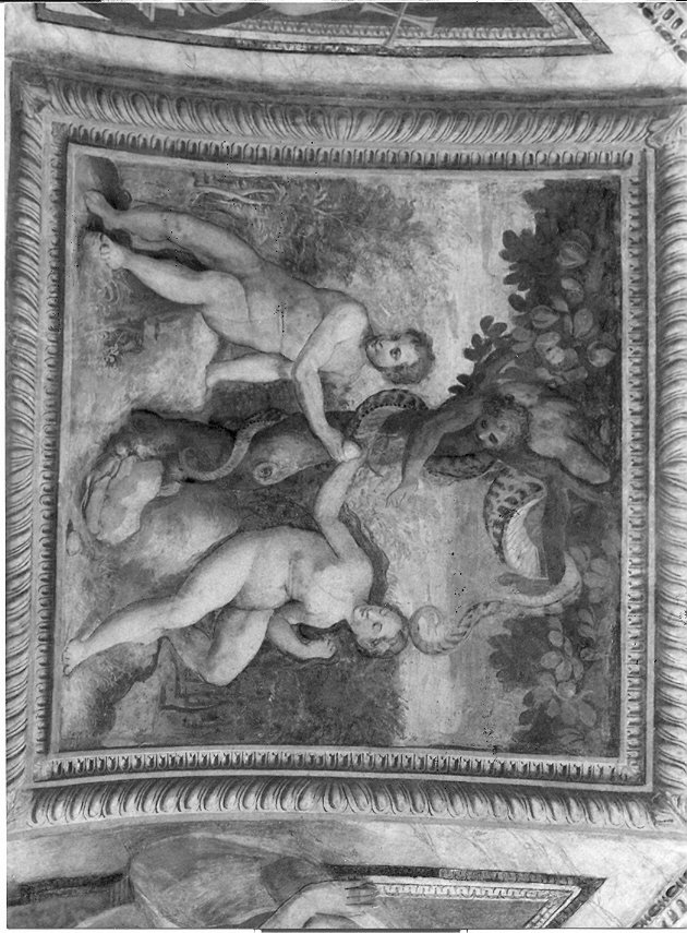 tentazione e caduta di Adamo e Eva (dipinto, elemento d'insieme) - ambito Italia centrale (seconda metà sec. XVI)