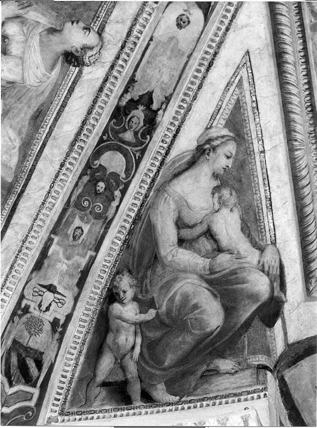 Carità (dipinto, elemento d'insieme) - ambito Italia centrale (seconda metà sec. XVI)