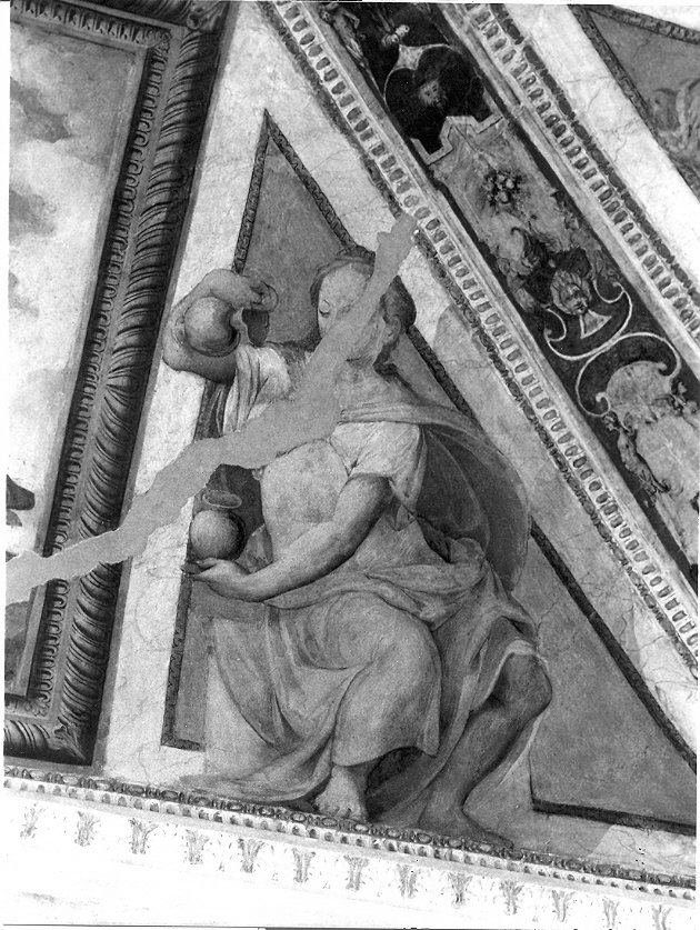 Virtù (dipinto, elemento d'insieme) - ambito Italia centrale (seconda metà sec. XVI)