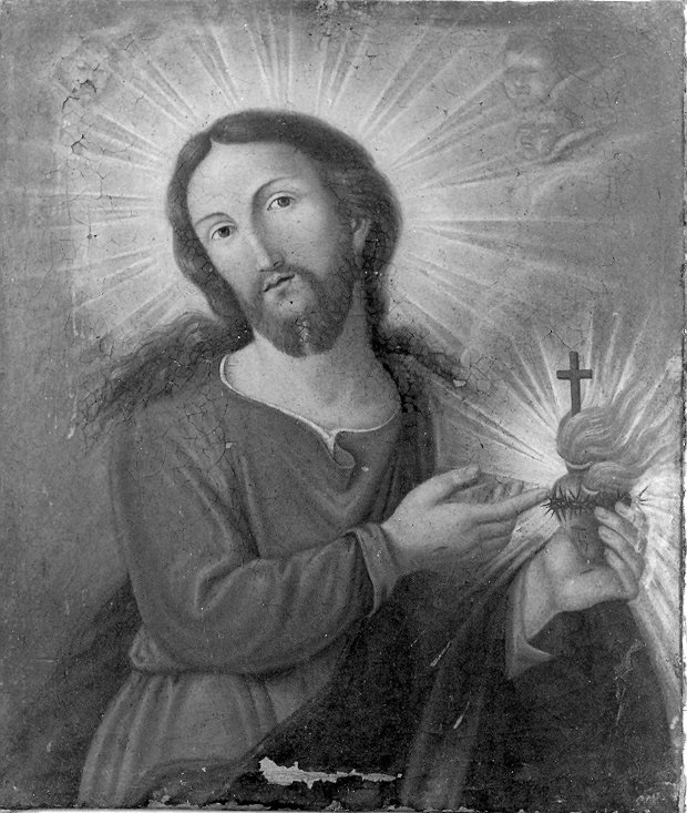Sacro Cuore di Gesù (dipinto, opera isolata) - ambito umbro (secc. XVIII/ XIX)