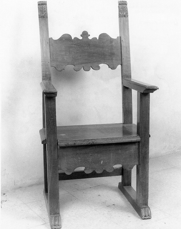 sedia, opera isolata - bottega umbra (secc. XIX/ XX)