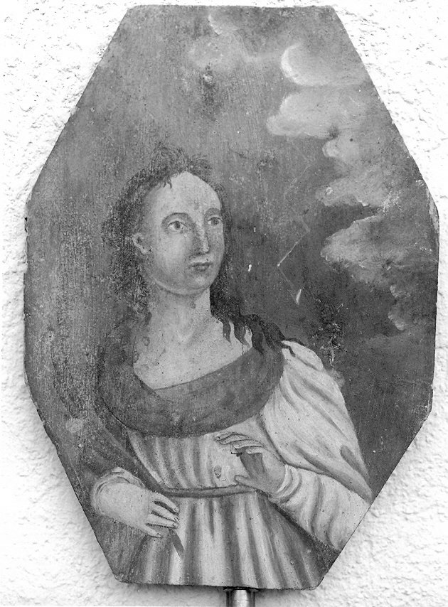 Santa martire salvata dal fulmine, Santa martire (dipinto, opera isolata) - ambito umbro (sec. XIX)
