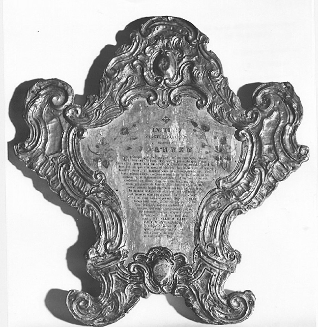 cartagloria, elemento d'insieme - bottega Italia centrale (sec. XVIII)