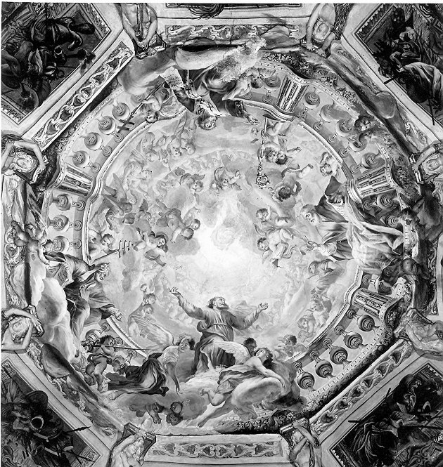 San Paolo in gloria (dipinto, ciclo) di Carlone Giovanni Andrea (attribuito) (sec. XVII)