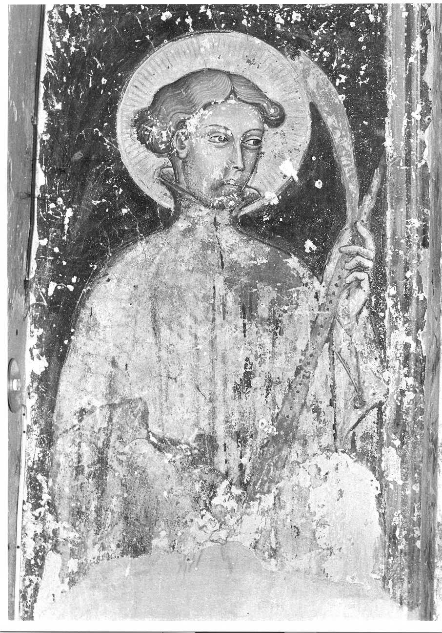 San Genesio (dipinto, opera isolata) di Lello da Velletri (cerchia) (prima metà sec. XV)