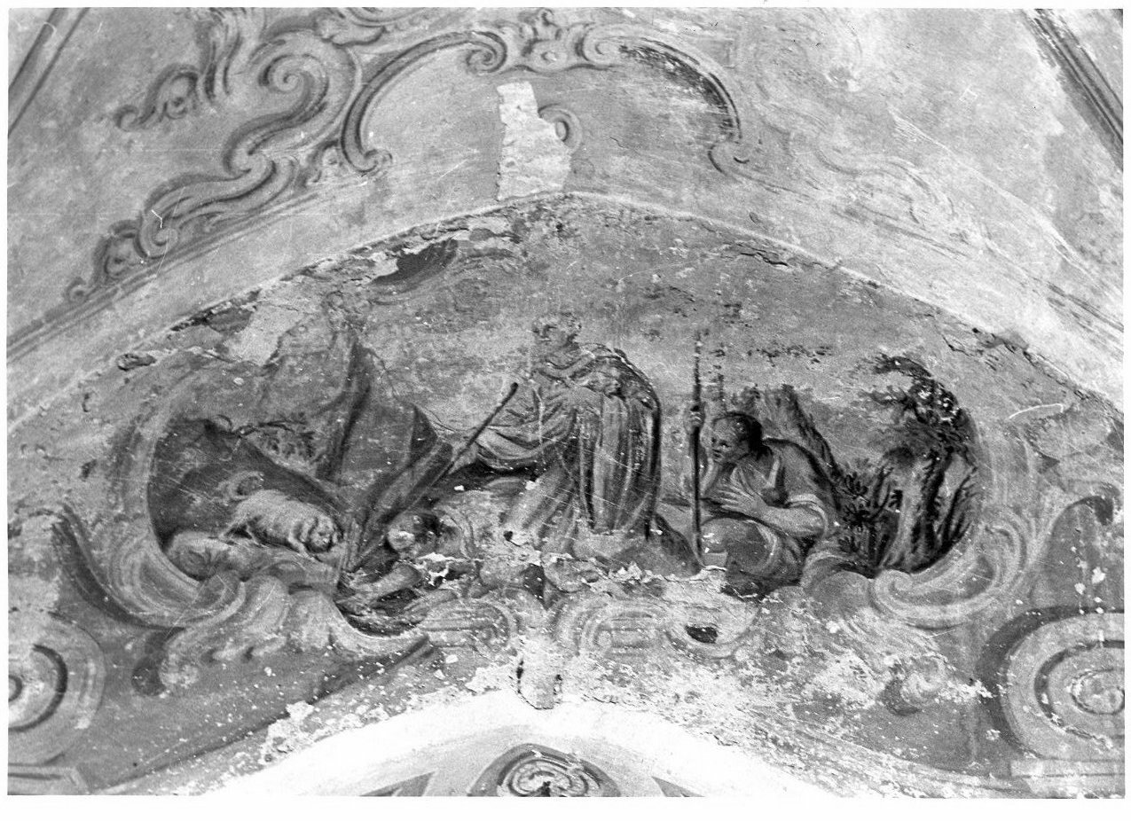 San Benedetto accoglie San Mauro e San Placido fanciulli (dipinto, complesso decorativo) - ambito umbro (sec. XVII)