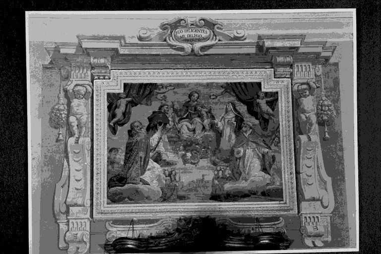 Madonna con Bambino e Santi (dipinto, opera isolata) di Fabrizi Anton Maria (attribuito) (prima metà sec. XVII)